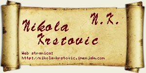 Nikola Krstović vizit kartica